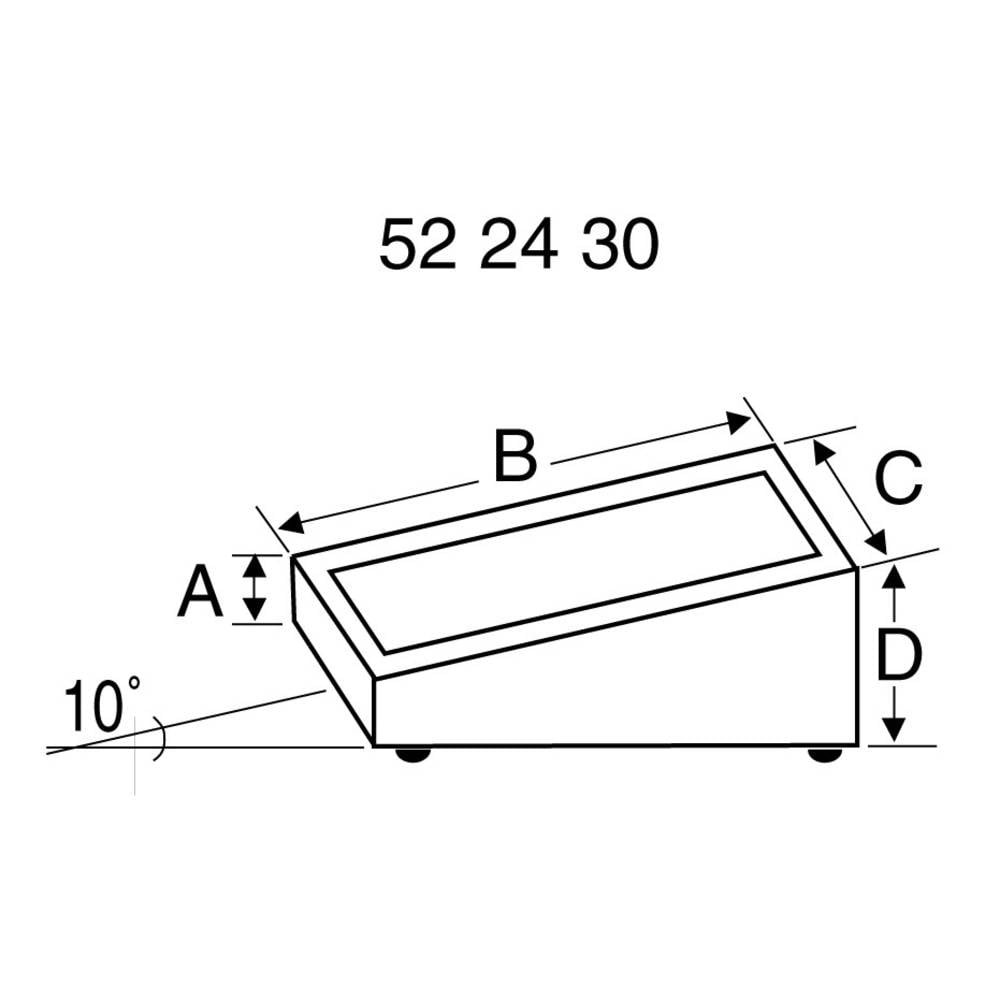 Boîtier électronique de table TEKO 102.9 noir pour intégrer un circuit imprimé