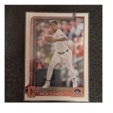 Topps 2025 Series 1 #194 Cleveland Guardians - Brayan Rocchio Rookie Card. rookie card picture