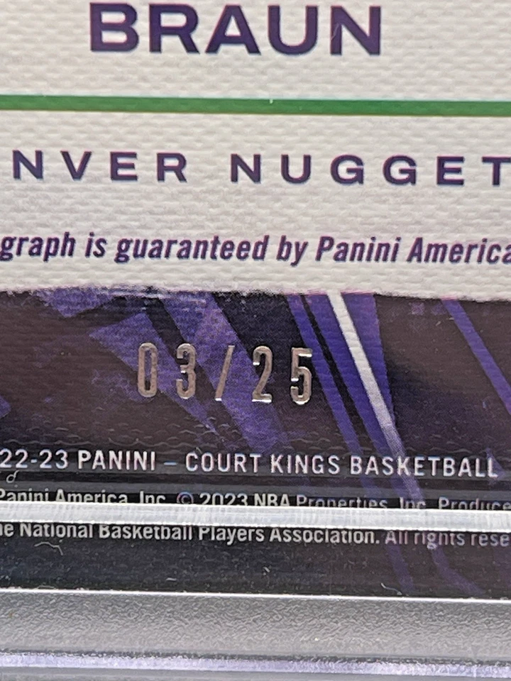 2022-23 Panini Court Kings - Fresh Paint Christian Braun Sapphire AUTO RC /25 - Image 3 of 3