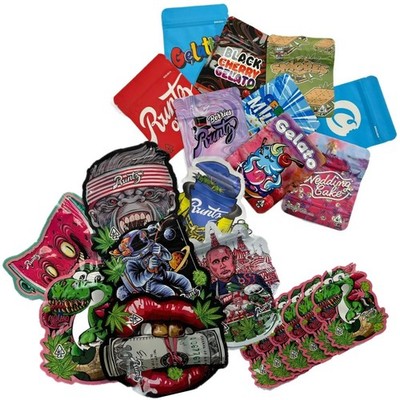 Verschiedene Grip Lock Baggies Funky Designs Geruchsdicht Wiederverschließbare Beutel Paket Posten