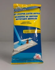 Scrub Buddies Wet Sweeper Cloths Refills Lemon Scent  20 Pc  8" x 11.5"