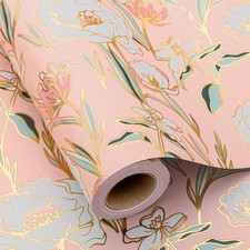 Floral Wrapping Paper Roll - X - 1 Roll Pink Wedding Wrapping