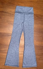OFFLINE By Aerie Hi Rise Foldover Flare Pants Blue Size S Long NWOT