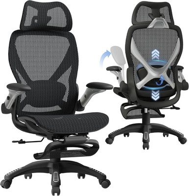 X100 Ergonomic Mesh Office Chair with Footrest, Big and Tall Hone Desk Chair wit