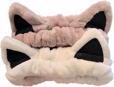 Cat Ears Headband, Cute Spa Headbands for Washing Face Skincare Makeup
