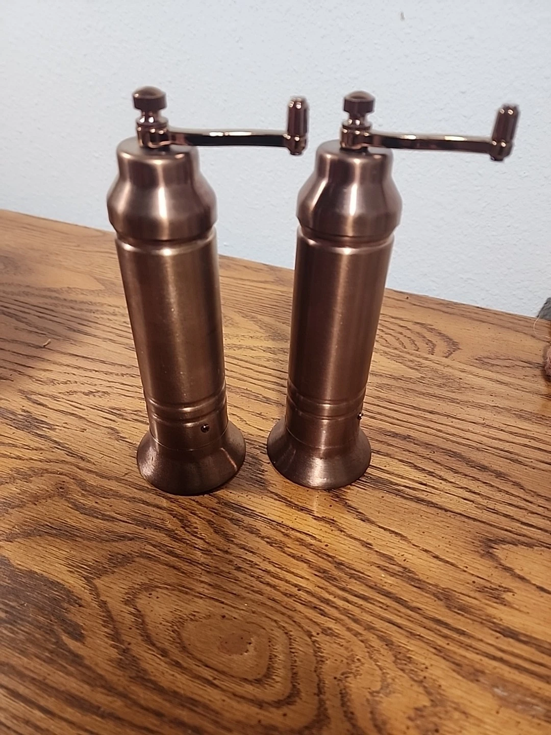 Hearth & Hand With Magnolia Salt & Pepper 2pc Copper Gold Finish Crank Grinders