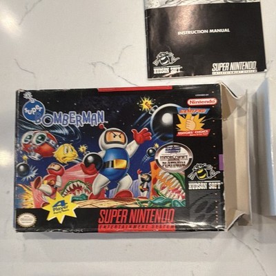 Hudson Soft Super Bomberman Nintendo SNES Manual Included NTSC-U/C