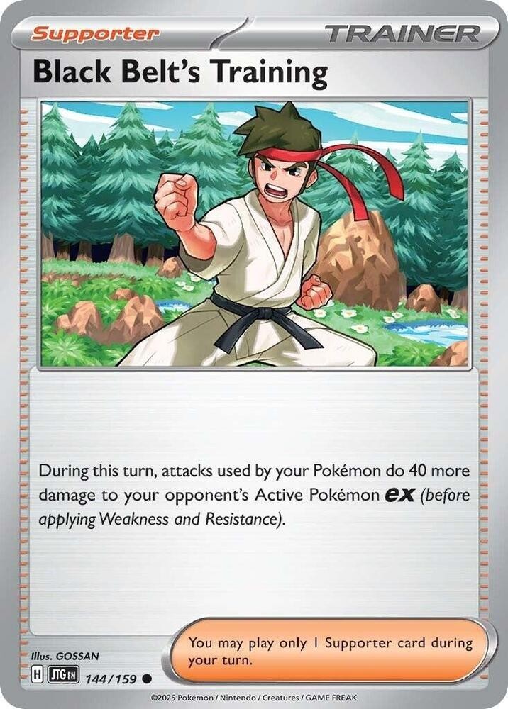Black Belt's Training Journey Together 144/159 Regular Common 2025 Pokemon NM
