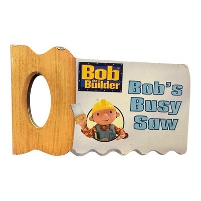 Vtg Bob The Builder Bob's Busy Saw Shaped board book 2003 Nickelodeon HiT Ent.