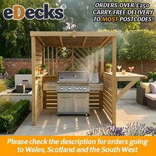 Meze BBQ Shelter with Single Foldout Bar Top Treated Timber Barbeque Shelter