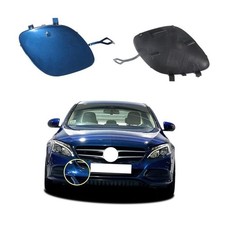 Car Front Bumper Tow Hook Cover Compatible Sapphire Blue Right Passenger Side
