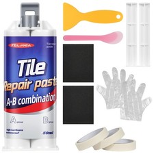 NUTKIT Shower Tray Repair Kit, Bath repair Kit for Porcelain Ceramic and Marble,