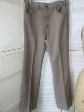 Vintage 70s 80s Levi s Bootcut Polyester Pants Khaki 34 x 35