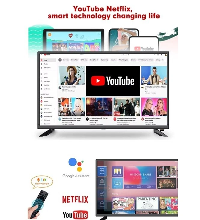 NEW 40 Inch Android Smart TV WIFI Google Assistant HDMI Full HD - Image 2 of 4