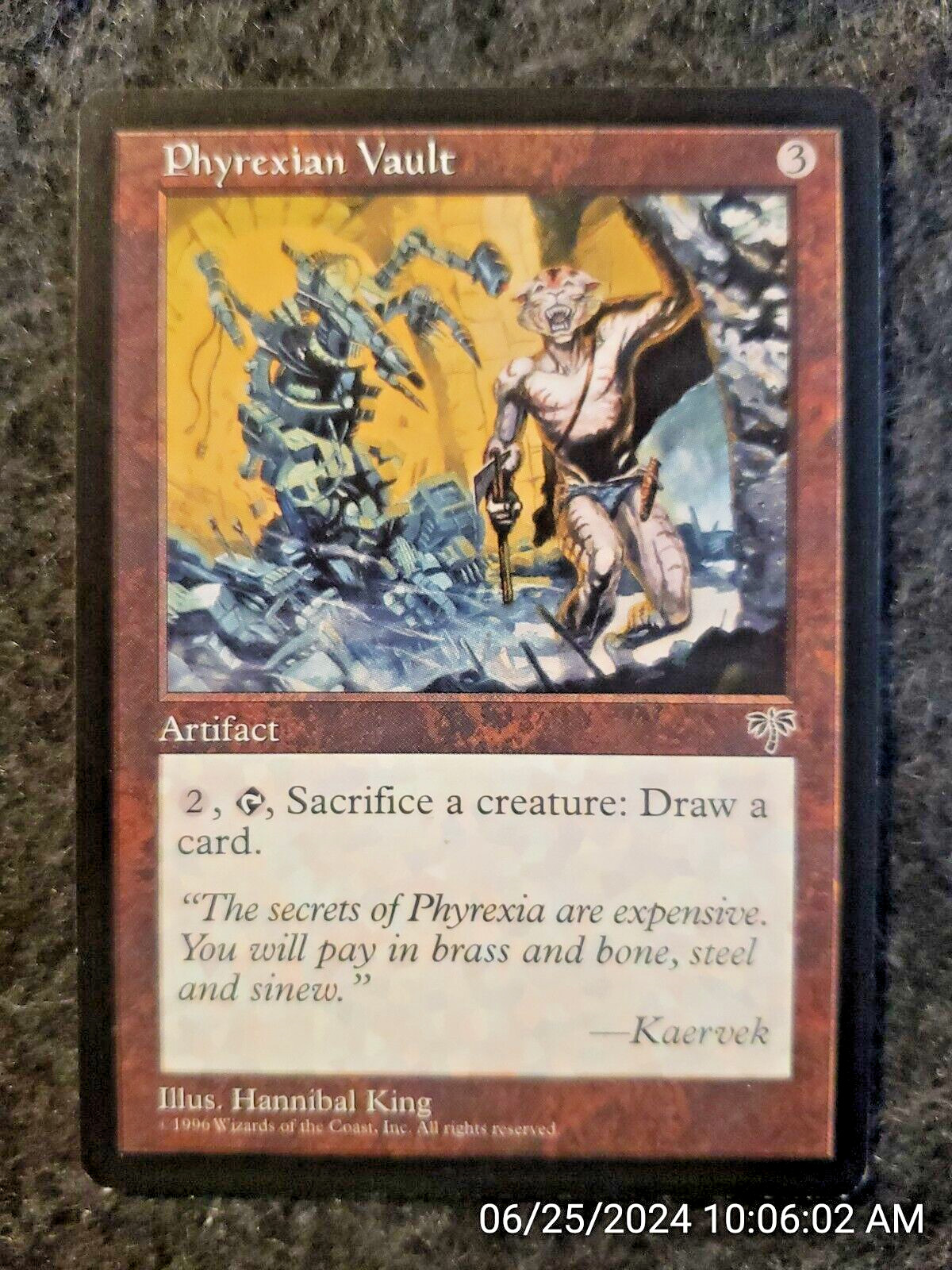 PHYREXIAN VAULT MAGIC THE GATHERING MIRAGE UNCOMMON  NEVER PLAYED (DS3D1G7)