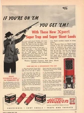 1948 Vintage Western Xpert Super Trap & Skeet Loads ad East Alton IL
