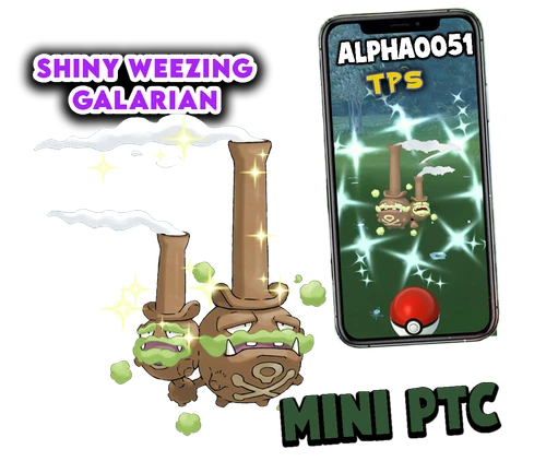 Pokemon Shiny Weezing Galarian Mini P T C 60k