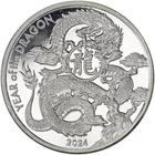 2024 Asahi Lunar Calendar Year of the Dragon Proof 1 oz .999 Fine Silver Round