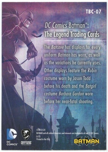 2013 DC Comics Batman: The Legend "THE BATCAVE" Holofoil Puzzle Piece #TBC-07 - Picture 2 of 3