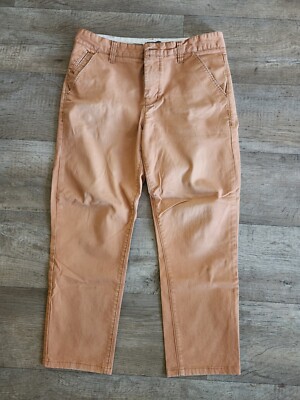 HAWKINGS MCGILL Khaki Chino Mens Slim Fit Pants (33 x 24 Hemmed)