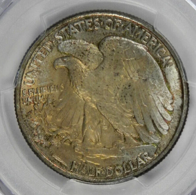 1938 WALKING LIBERTY HALF DOLLAR ~ SATINY AND NICELY TONED ~ SHARP PCGS MS66! - Image 3 of 4
