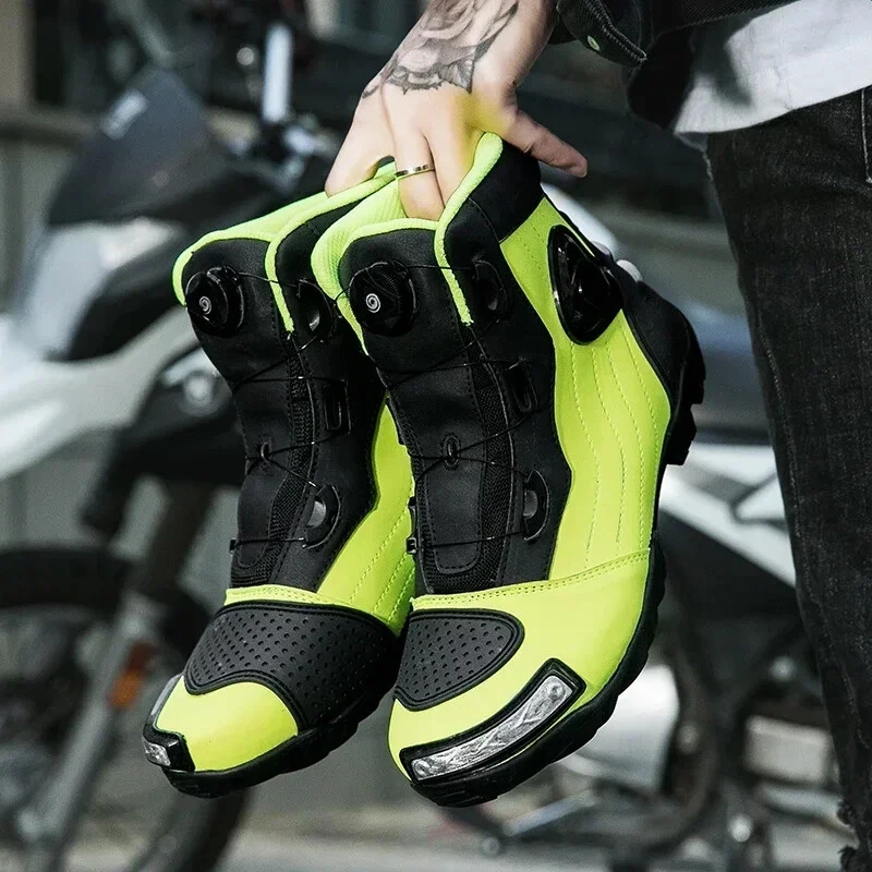 Motorcycle Boots Mid-Calf Ankle Protective Riding Racing Moto Motorbike Cycling - Image 2 of 4