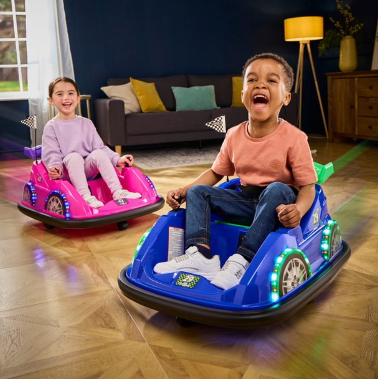 Pink Bumper Car Smyths Flybar Electric Riding Toys For Toddlers