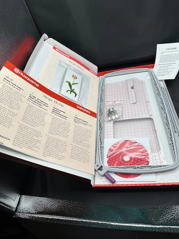 Husqvarna Viking Mega Embroidery Hoop Designer I/II 14.2x 6" 360x150mm Complete - Image 2 of 4