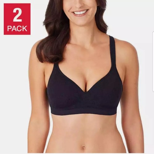 Sujetador sin costuras Carole Hochman tazas moldeadas sin cables correas cómodas paquete de 2 1187728 - Imagen 7 de 11