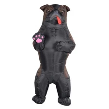 Inflatable Black Sharpei Dog Costume Outfit Adult Funny Dress Up Cosplay Party