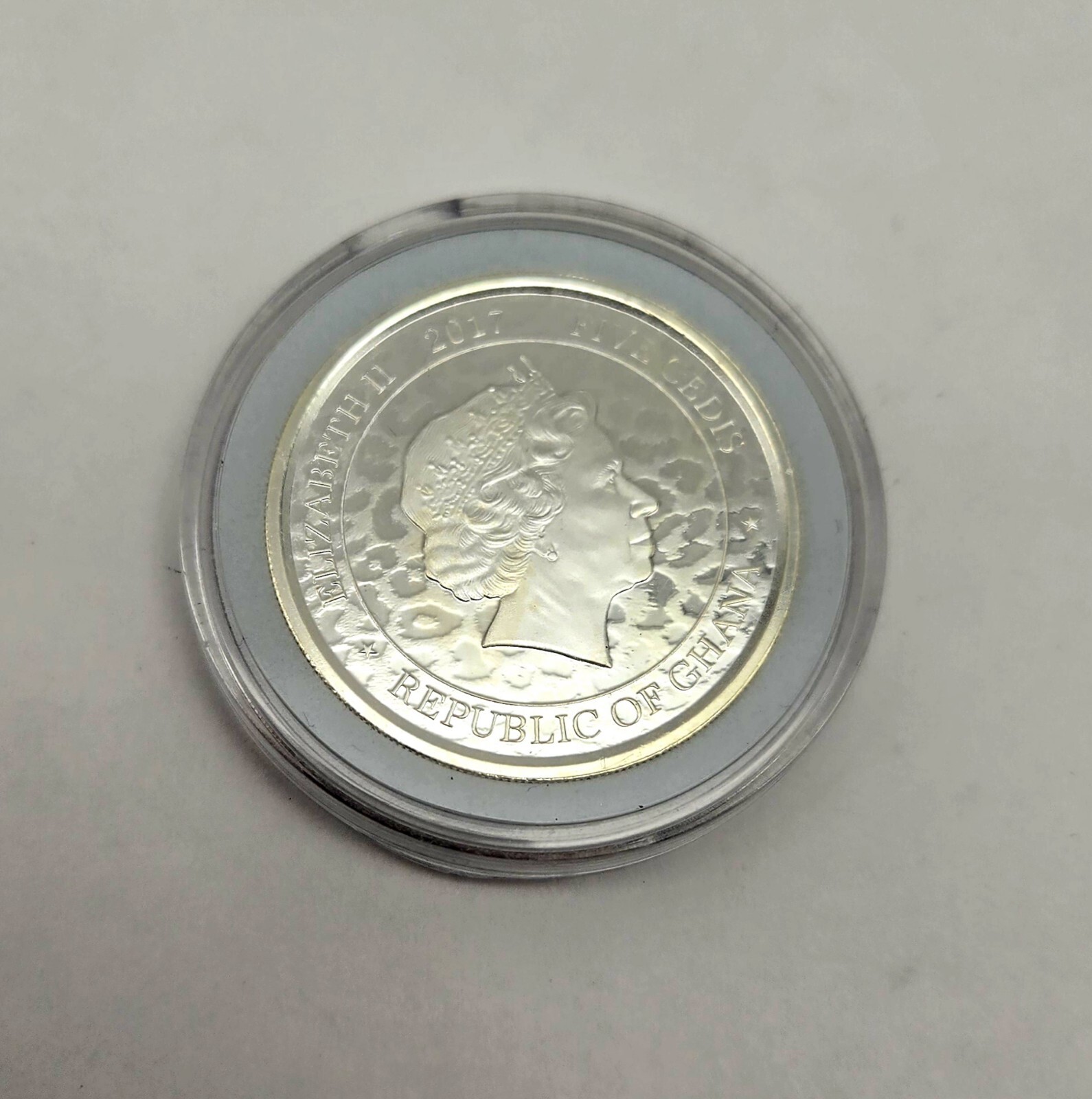 Ghana (2017) African Leopard 1oz Silver Coin (CFA 5000 FRANCS) 999 Fine Silver-image