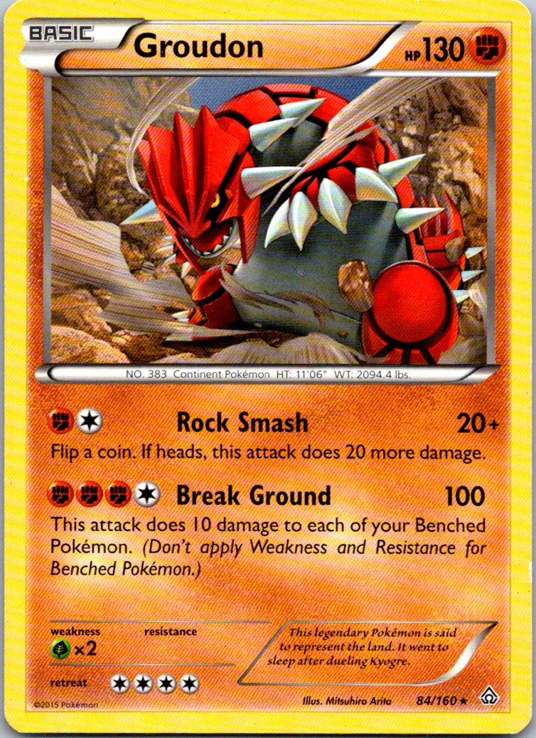 Groudon 84/160 Rare XY - Primal Clash Pokemon TCG