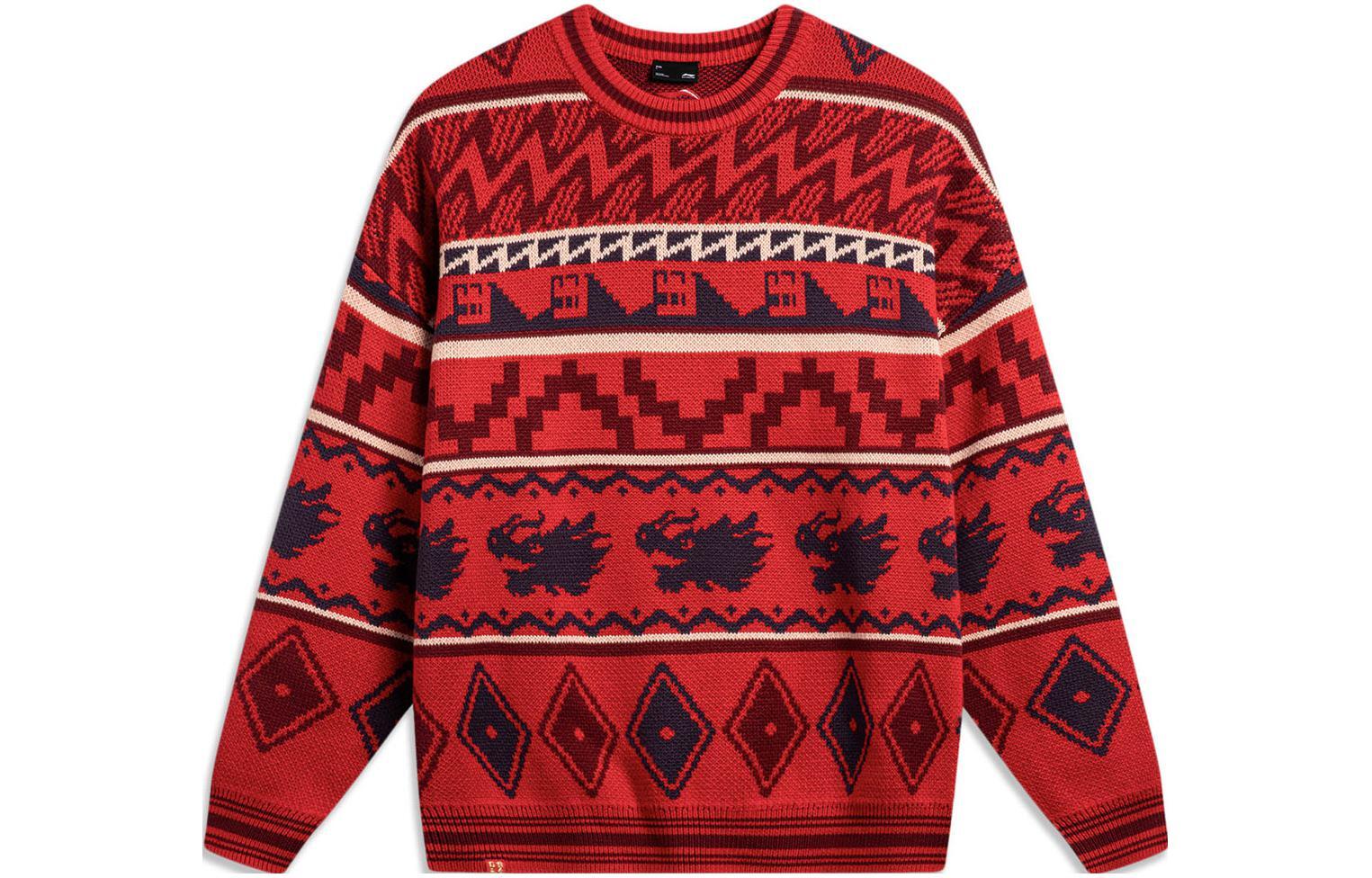 Повседневный свитер с длинными рукавами и круглым вырезом из серии Li-Ning Daily Prosperity 19790₽