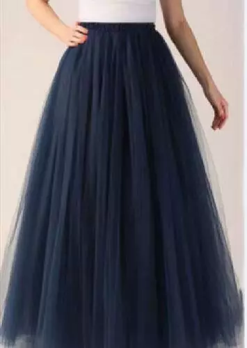 5 Layer Tulle Long Skirt Tutu Women Maxi Wedding Skirts Party Prom Underskirt 11 - Picture 17 of 39