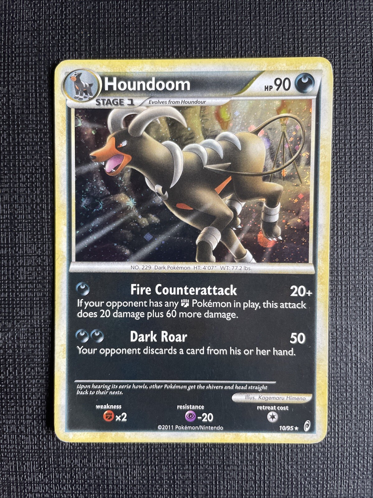 Pokemon Card - Houndoom 10/95 Call Of Legends Holo Rare - Excellent