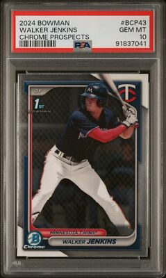 【希少】【送料込】Eric Christenson 6.8 twinpin PSA 10 WALKER JENKINS 1st 2024 Bowman Chrome Prospects TWINS