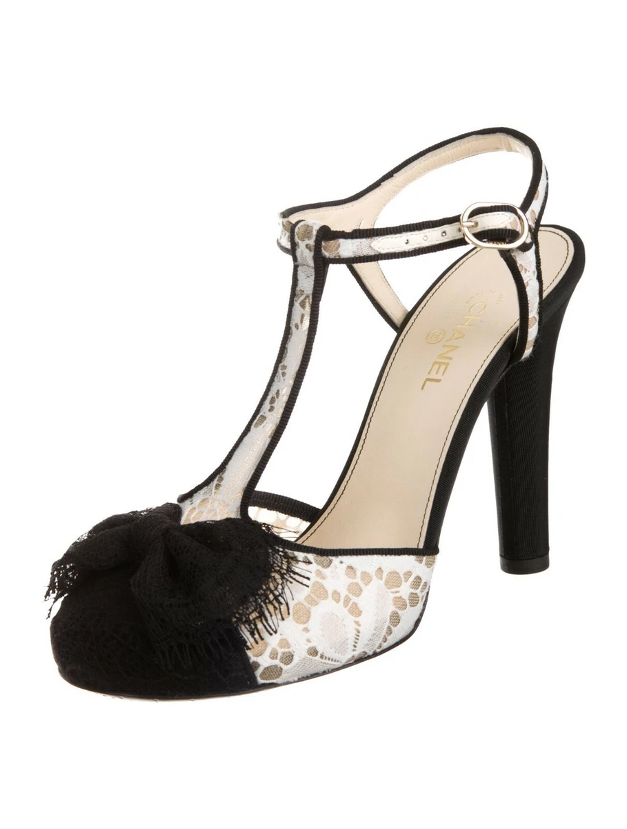 White t strap pumps clearance