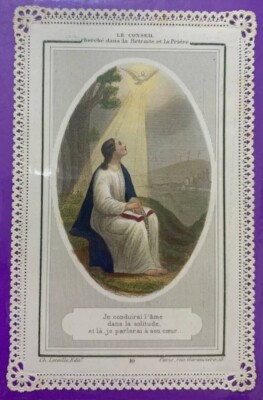 SANTINO HOLY CARD LACE, THE GIFT OF THE COUNCIL -N.12211