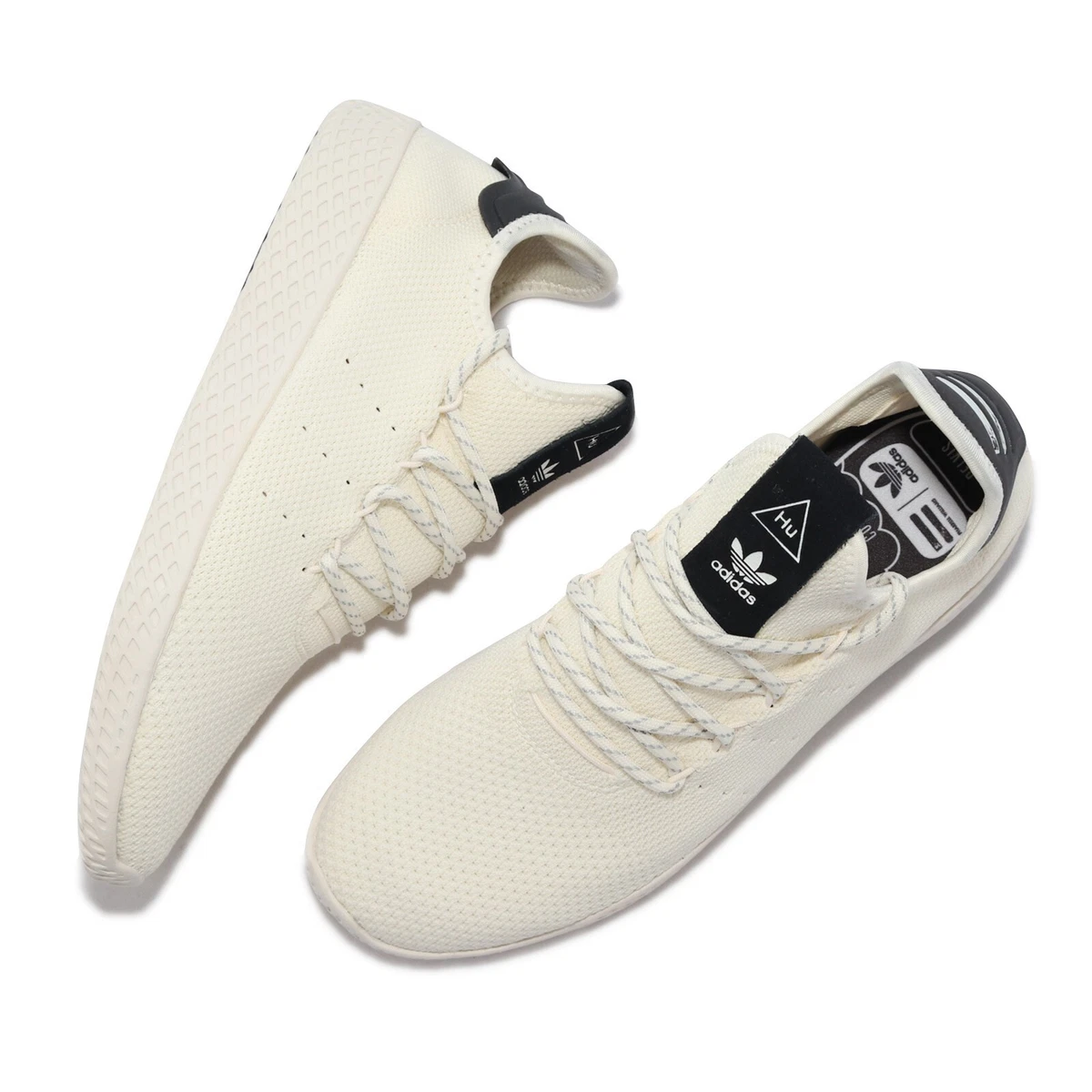 adidas Originals Pharrell Williams Tennis Hu Sneakers In White And