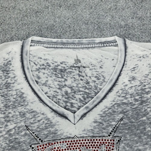 Disney Parks Shirt Girl XL Gray Cars Burnout Sheer Graphic Tee Short Sleeve Top - Picture 4 of 14