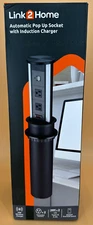 Link2Home 2-Outlets Automatic Pop Up Socket w 10-Watt Induction Wireless Charger