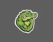 Alligator Flexing Sticker Strong Waterproof Gym Workout Gift NEW