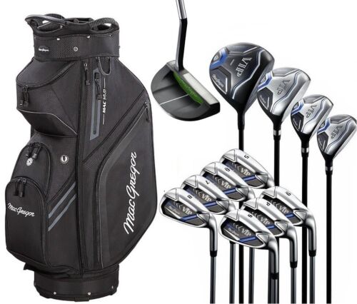 MacGregor VIP Mens 12 Piece Steel Complete Golf Set & MacTec Cart Bag New - Afbeelding 1 van 17