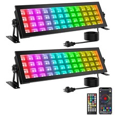 LED Stage Wash Light Bar 96W Color Changing Waterproof Remote App Control
