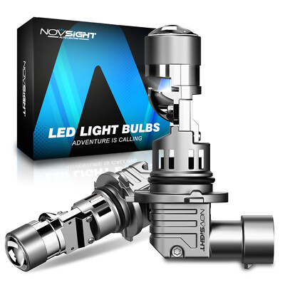 NOVSIGHT Pair 9006 LED Headlight Bulbs High Low Beam 6500K 17000LM Bright Lamp