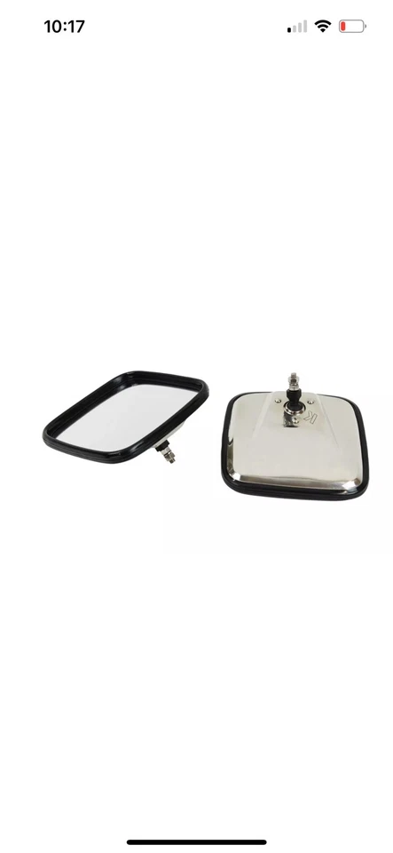 Kit de espejos retrovisores de acero inoxidable pulido Kentrol 30417 para Jeep CJ 1955-1986 Foto 2 de 3