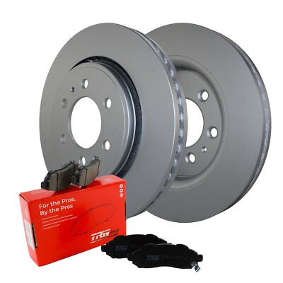Front Brake Kit 350mm Coat Disc Rotors TRW Pro Ceramic Pad Set For Ford Lincoln