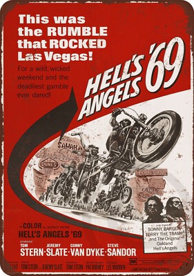 1969 Hell's Angels Vintage look reproduction metal sign 8 x 12
