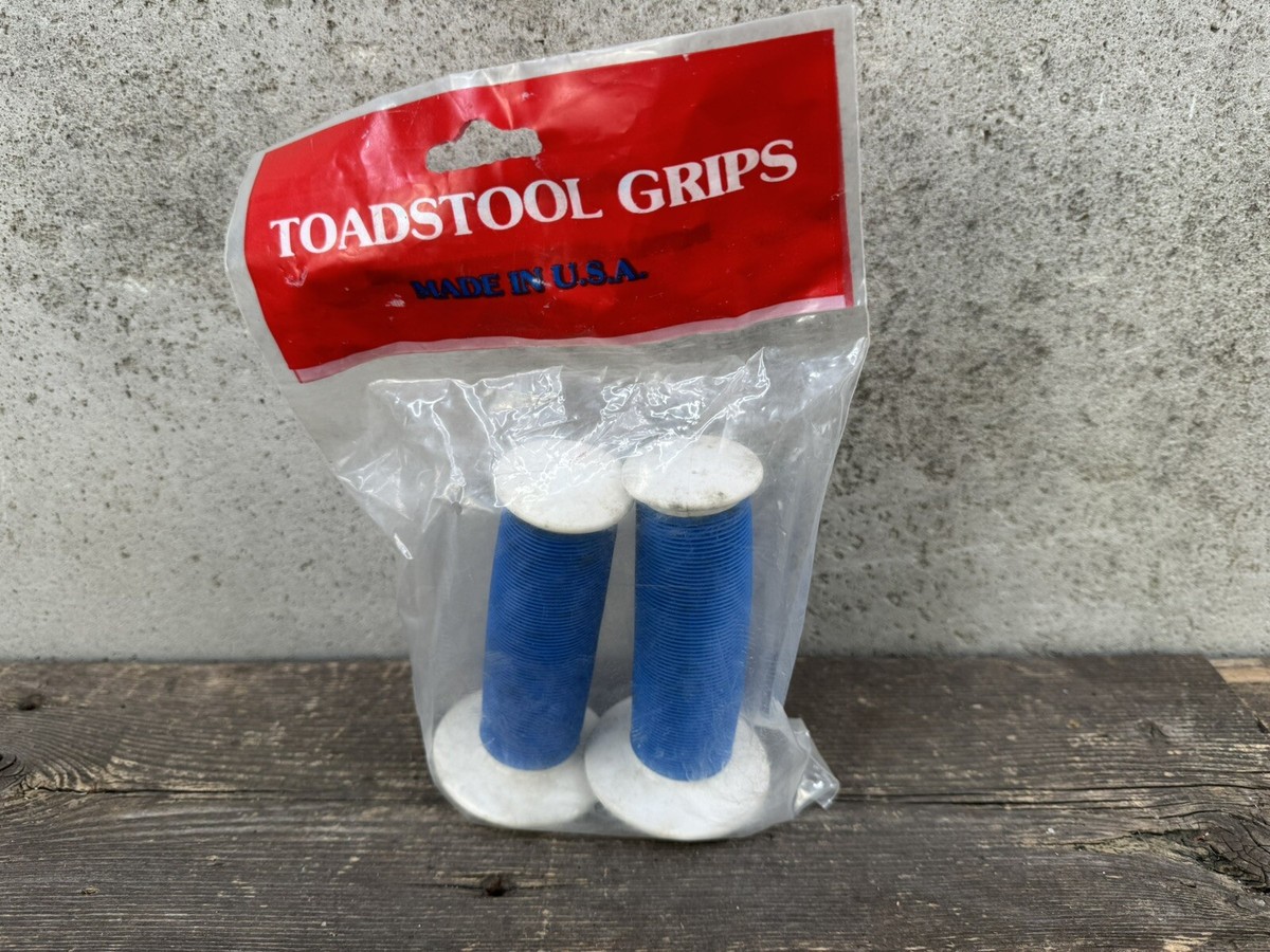 Odi Toadstool Blue White Bmx Handlegrips Grips NOS Vintage Old