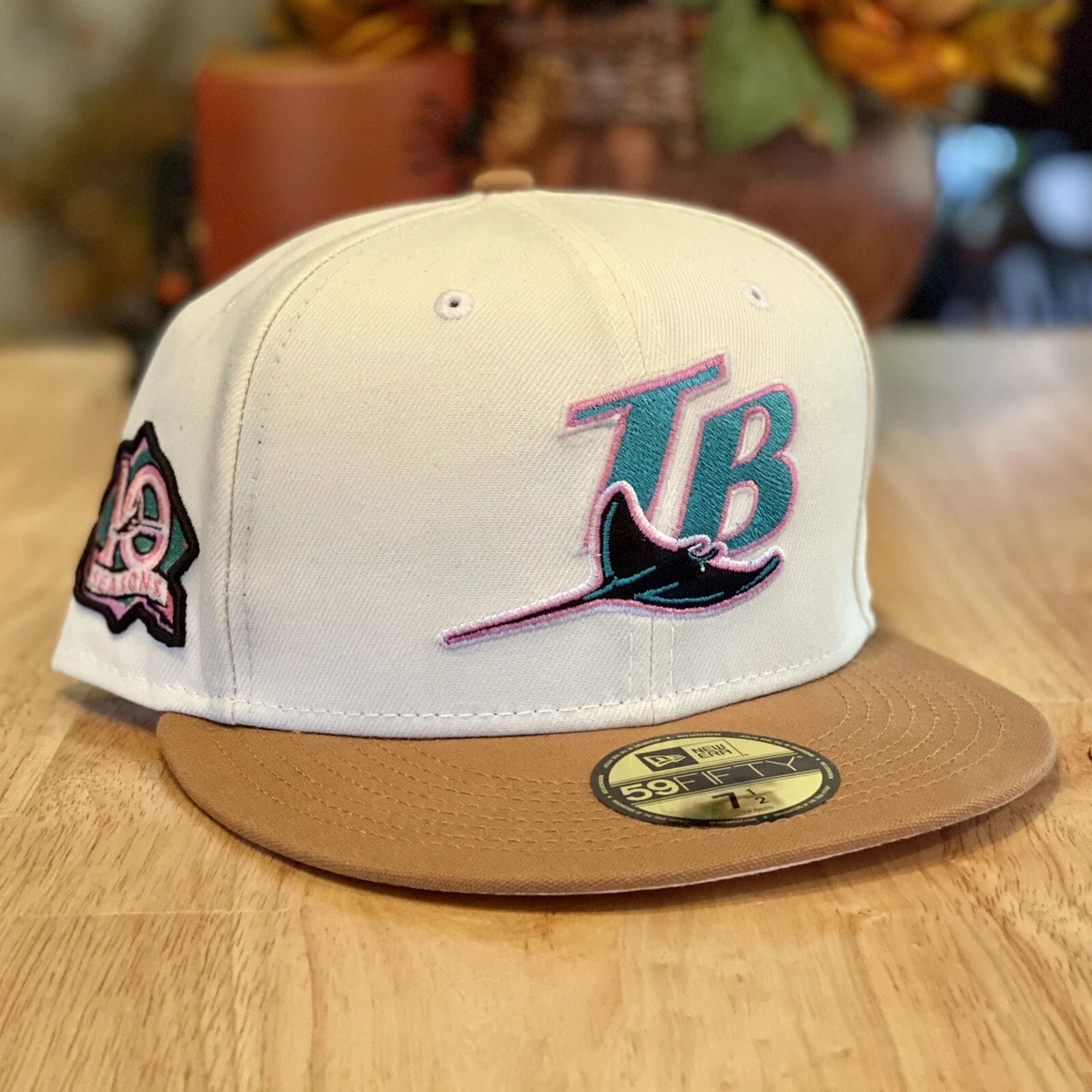 New Era Tampa Bay Rays 59Fifty Fitted Hat Size 7 1/2 Cap City